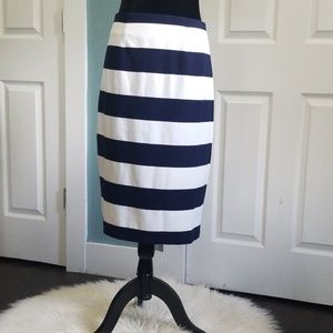 NWT Nautical Striped Pencil Skirt DAINTY JEWELL'S